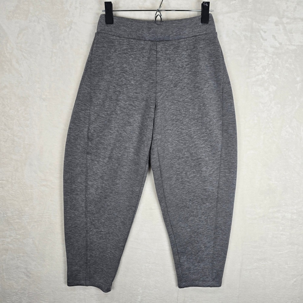 Spanx AirEssentials Tapered Ankle Pants Heather Grey Small S P High Rise Joggers